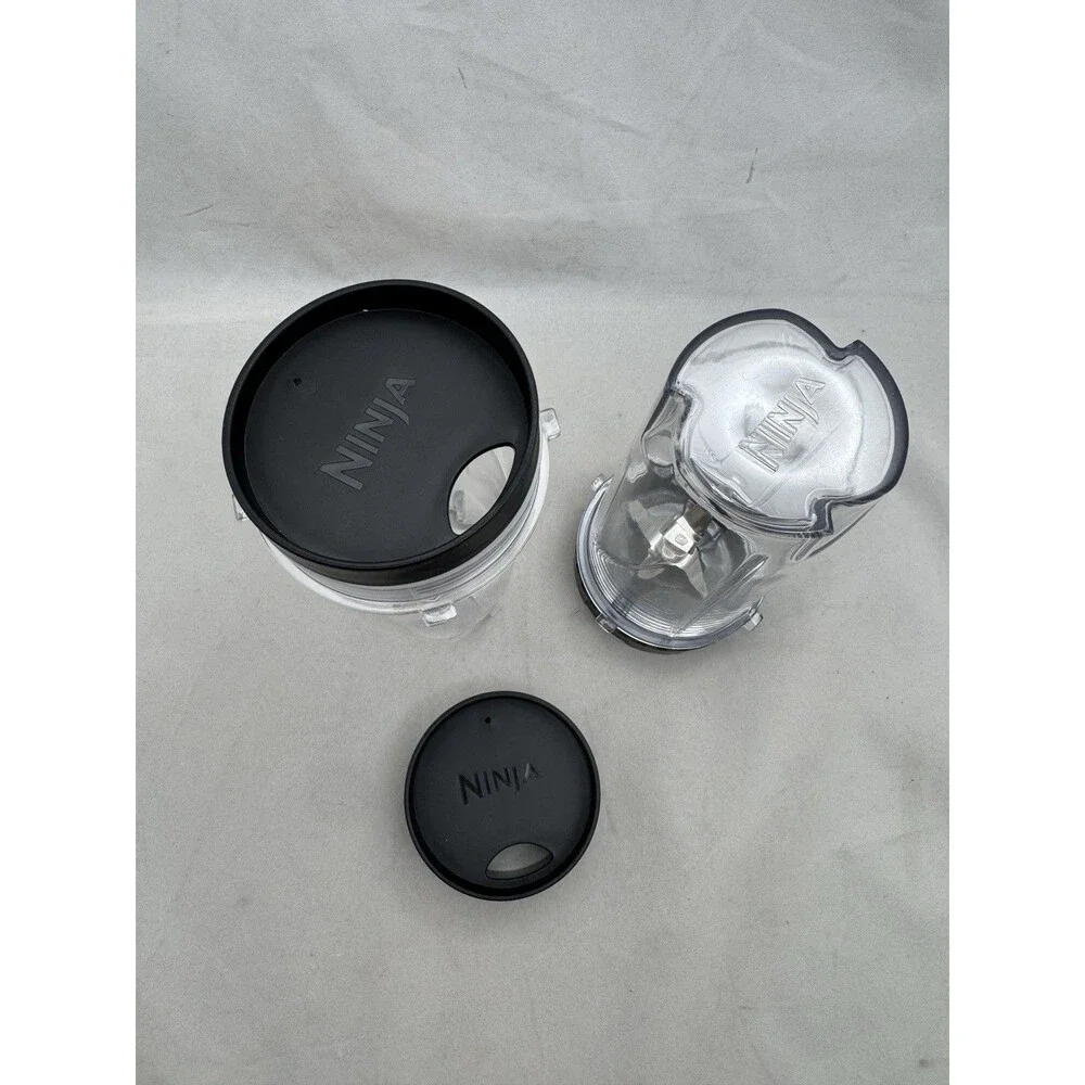 Ninja Blender Cups 16 oz 2 Pack Lids Blade Assembly Replacement Set